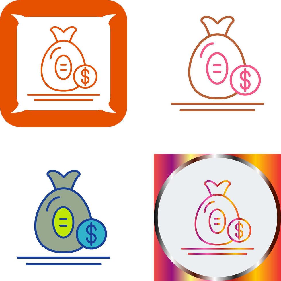 Money Bag Icon Design vector