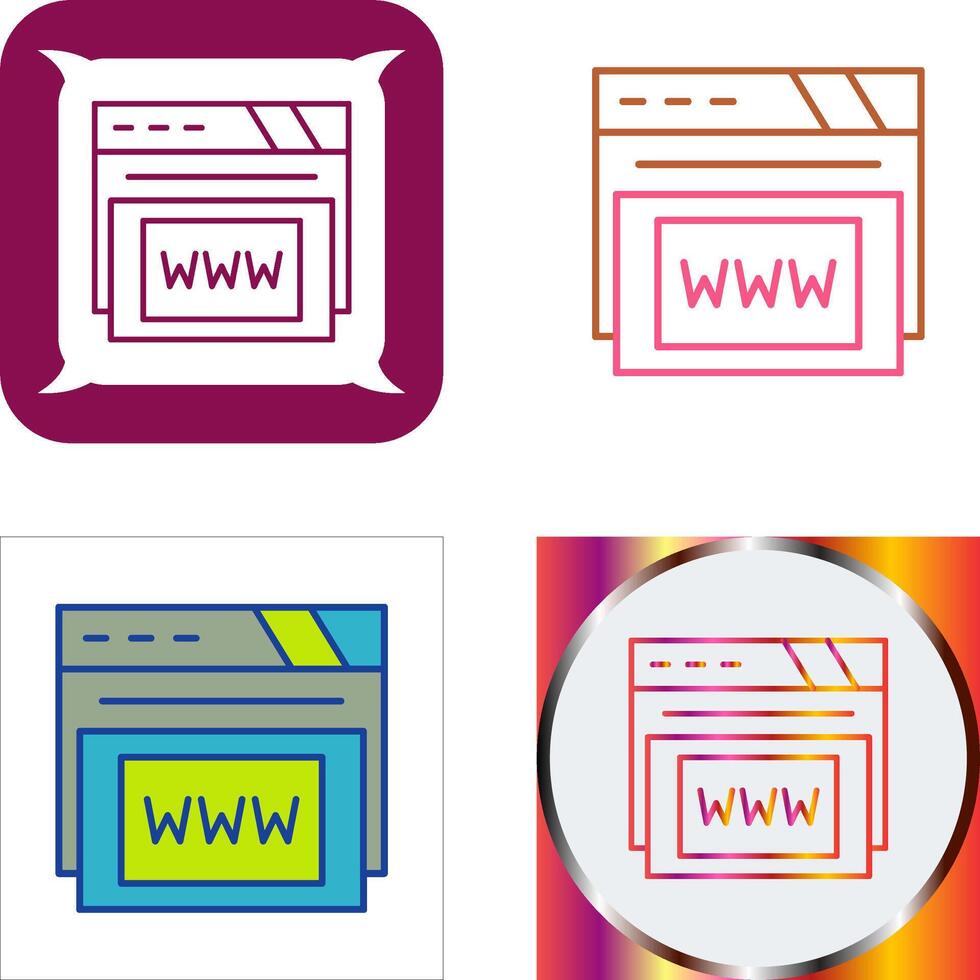 Www Icon Design vector