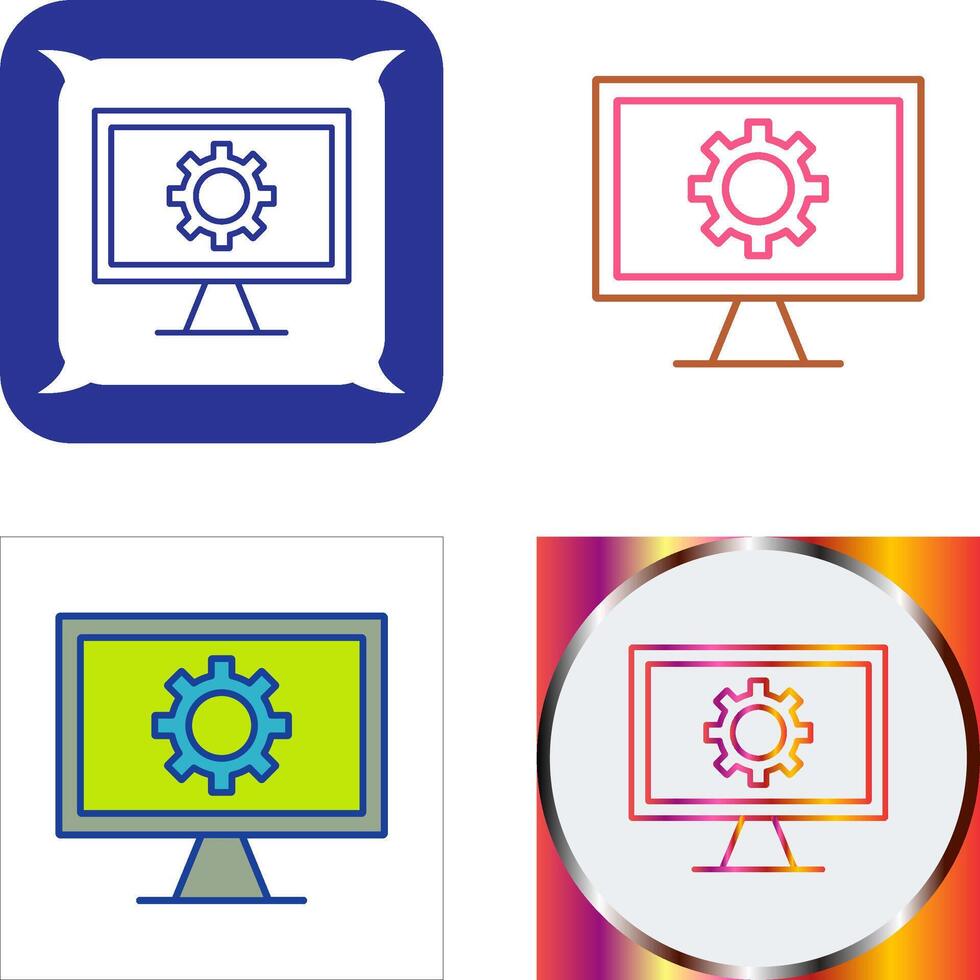 Monitor Screen Icon Design vector