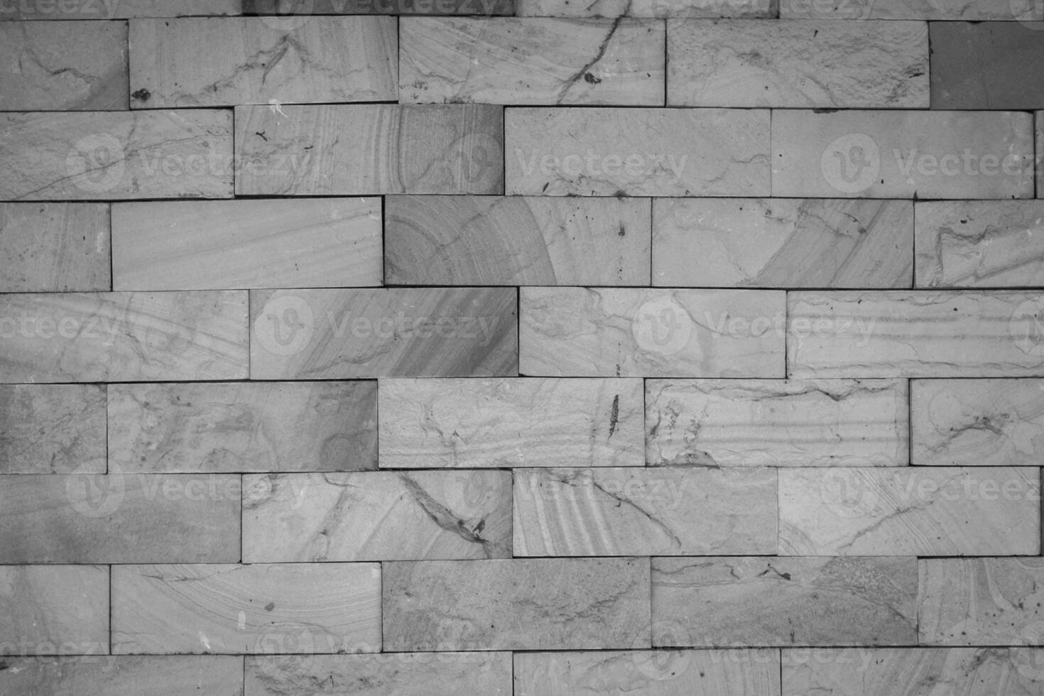 stone wall made with blocks photo