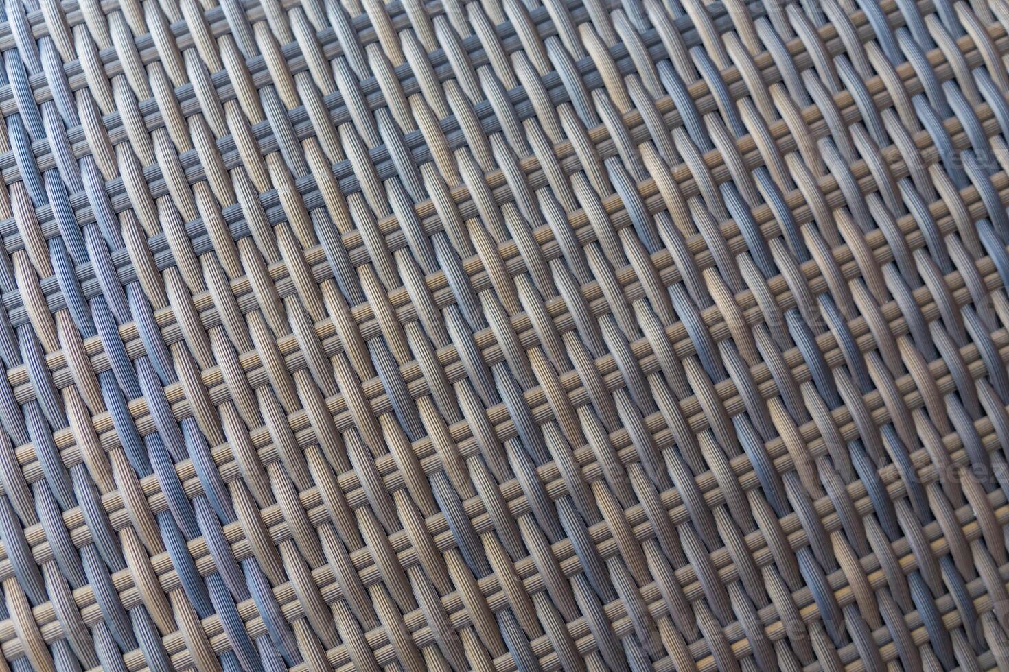 Synthetic rattan texture weaving background as used on outdoor garden furniture. photo