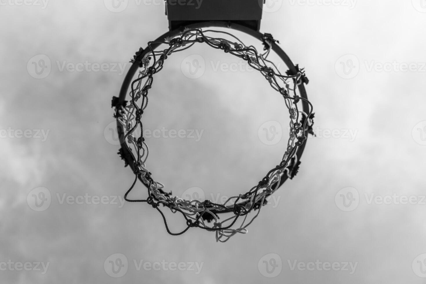 Wooden basketball hoop photo