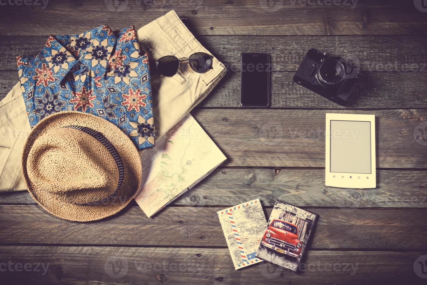 Summer traveling stuff photo