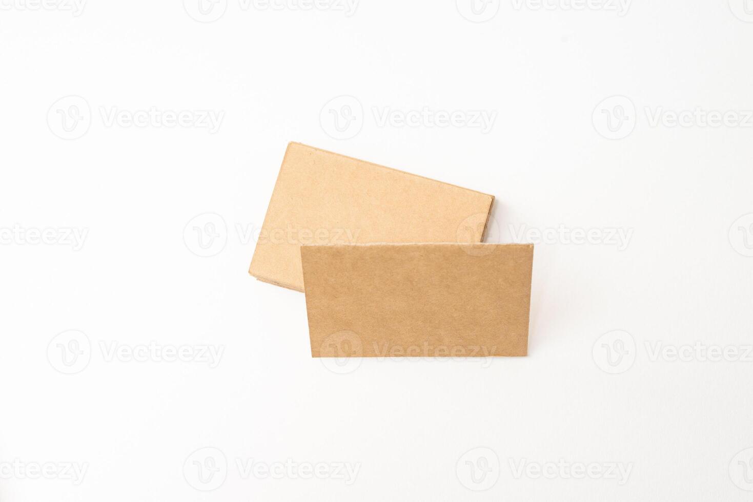 Blank craft business cards. photo