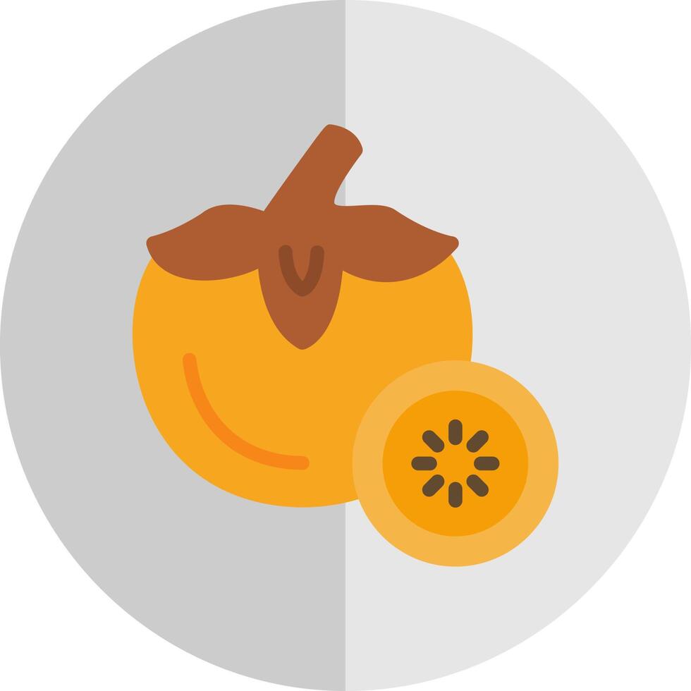 Persimmon Vector Icon Design