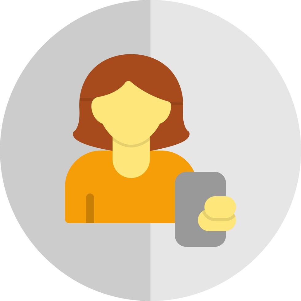 Woman Taking Selfie Vector Icon Design