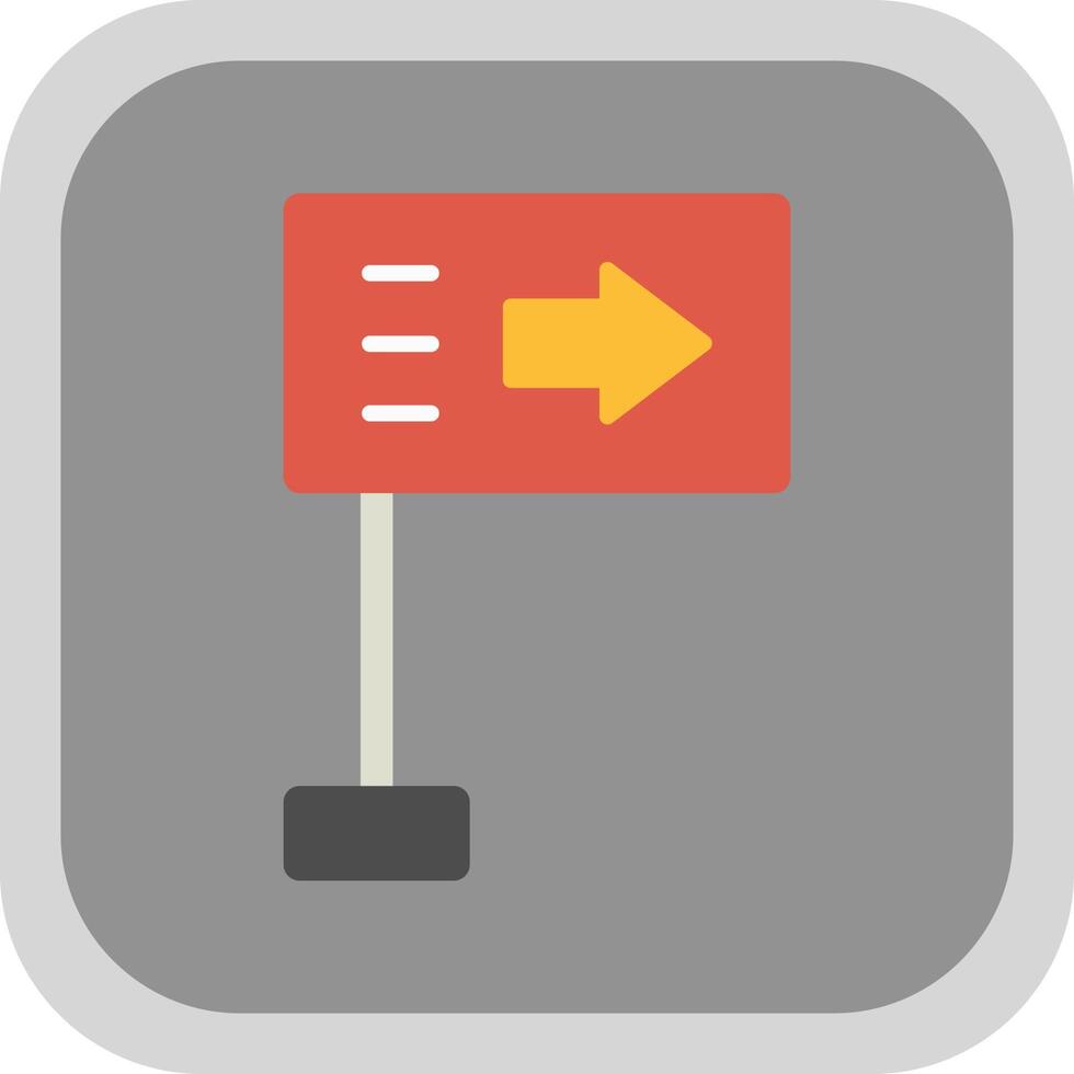 Road Sign Billboard Vector Icon Design