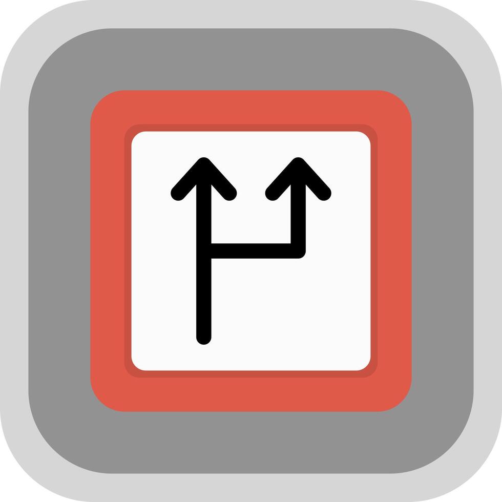 Road Split Vector Icon Design