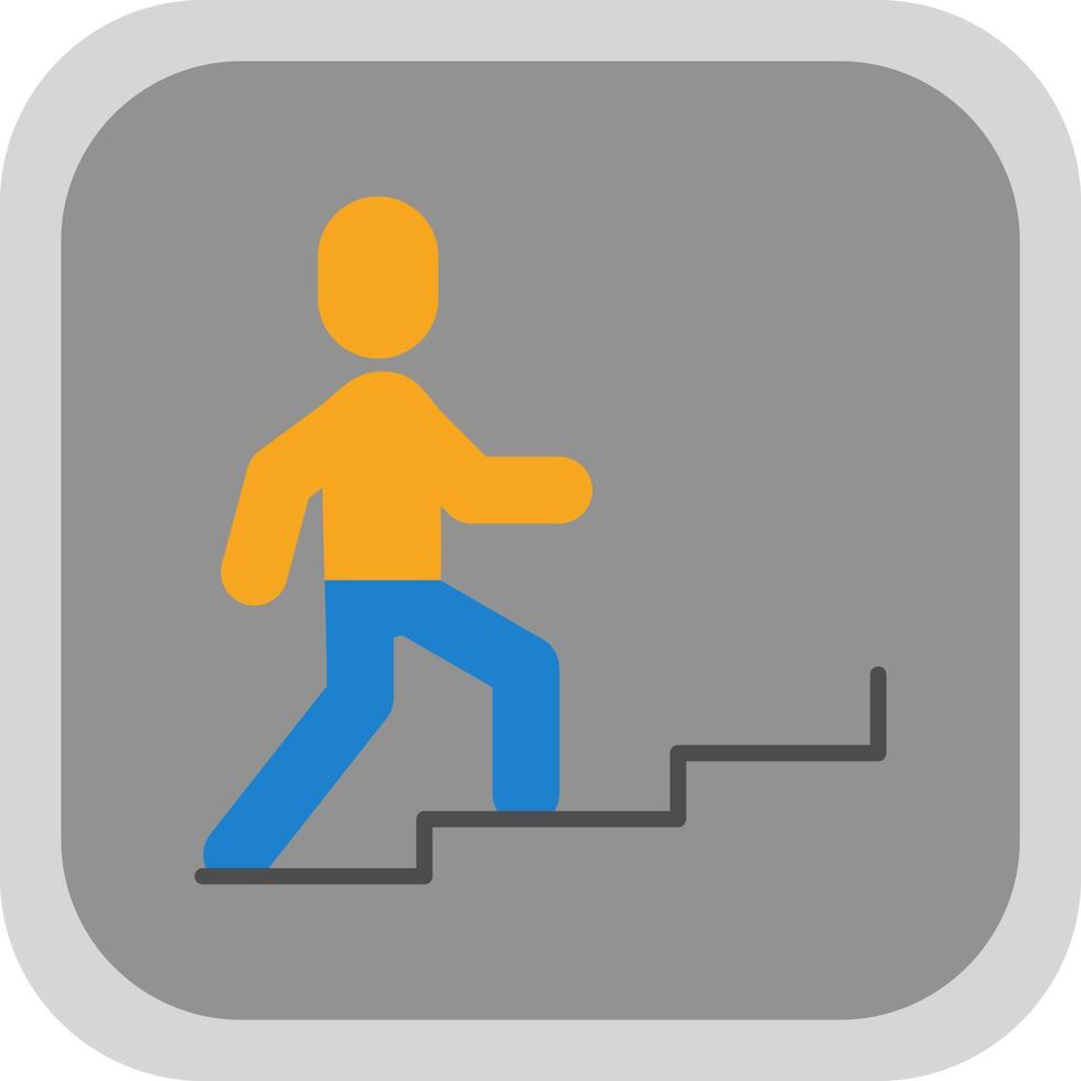 Person Climbing Stairs Vector Icon Design