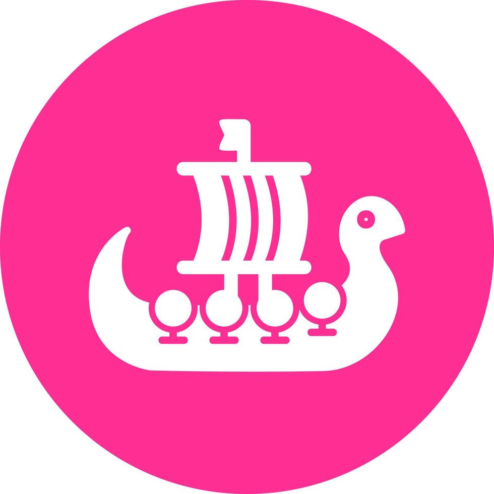 Viking Ship Vector Icon