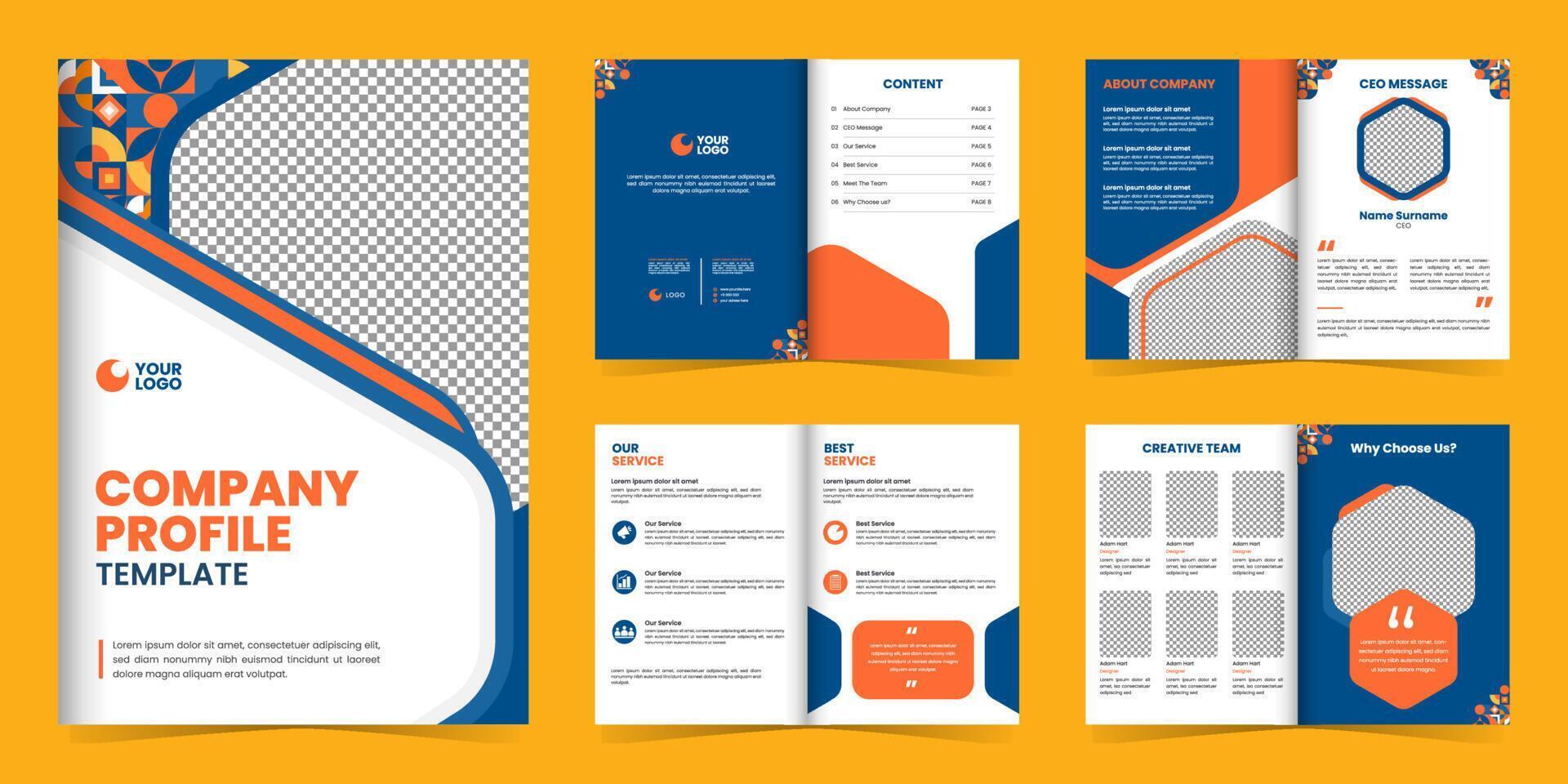 Creative Company Profile Template vector