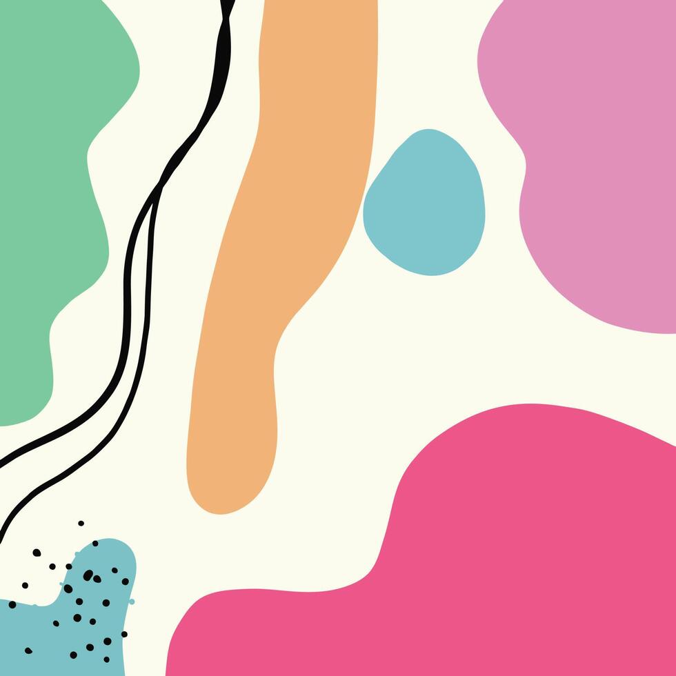 Abstract backgrounds hand drawn various shapes and doodle objects. vector