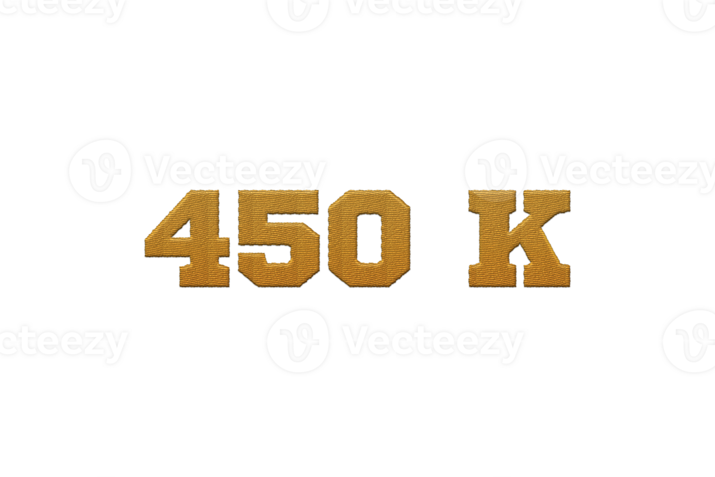 450 k subscribers celebration greeting Number with embroidery design png