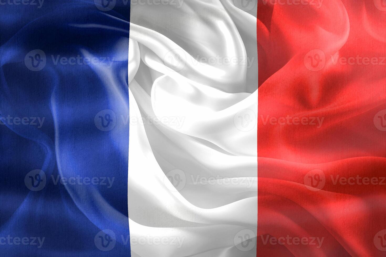3D-Illustration of a Saint Martin flag - realistic waving fabric flag photo