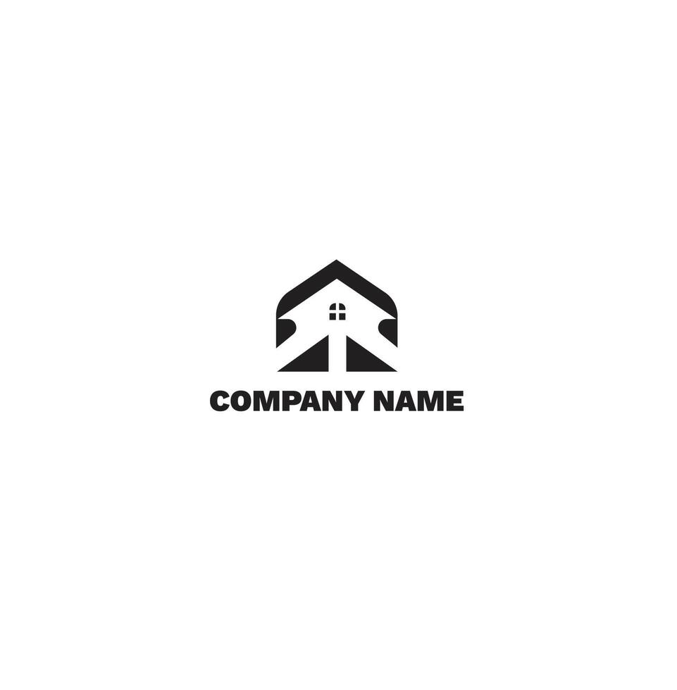 Abstract house hands logo design template. Premium real estate sign. Universal protection care home realty business vector icon. Negative space idea logotype