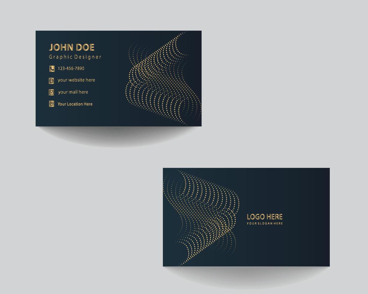 luxury gold business card design free vector.Luxury dark business card. black and gold business card vector. vector