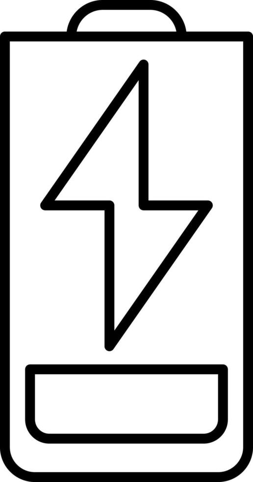 Battery Charging Icon In Linear Style. vector