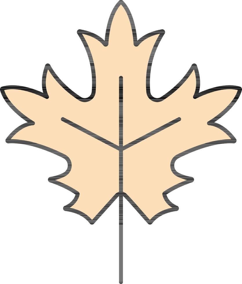 Isolated Hops Leaf Icon in Peach Color. vector