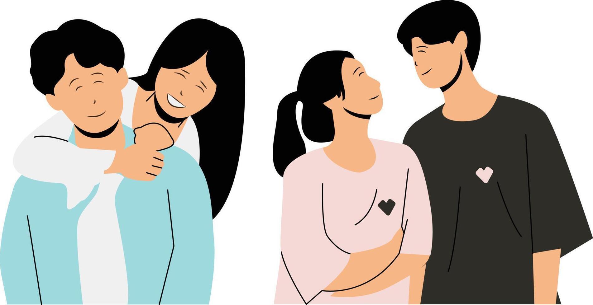 Happy family couple . Vector illustration