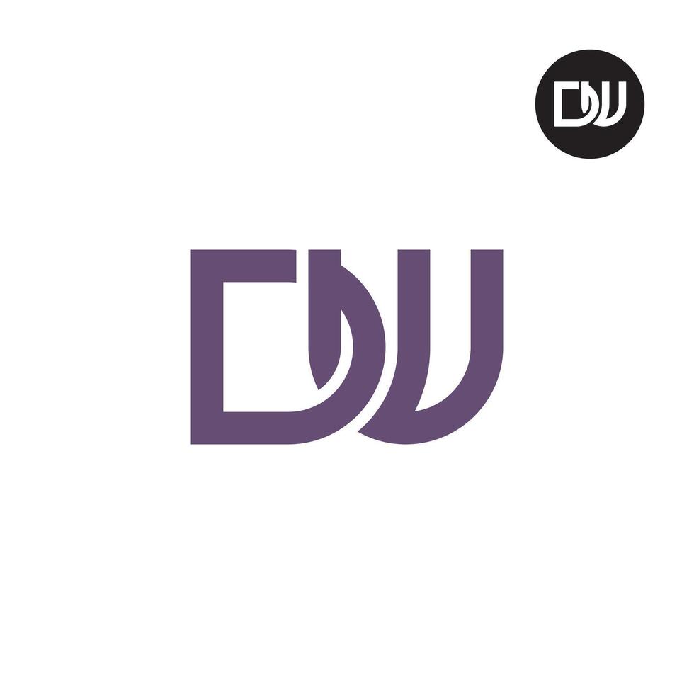 Letter DW Monogram Logo Design vector