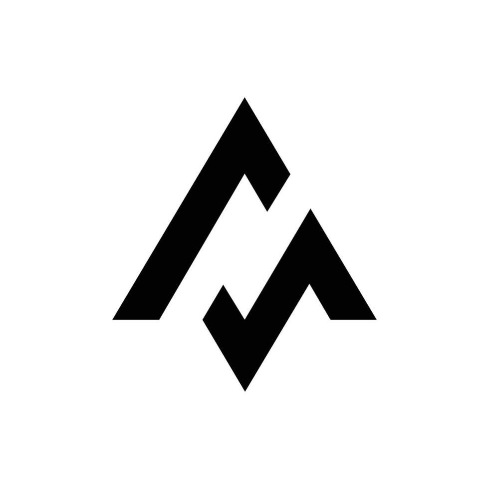AZ or ZA Luxury logo design vector
