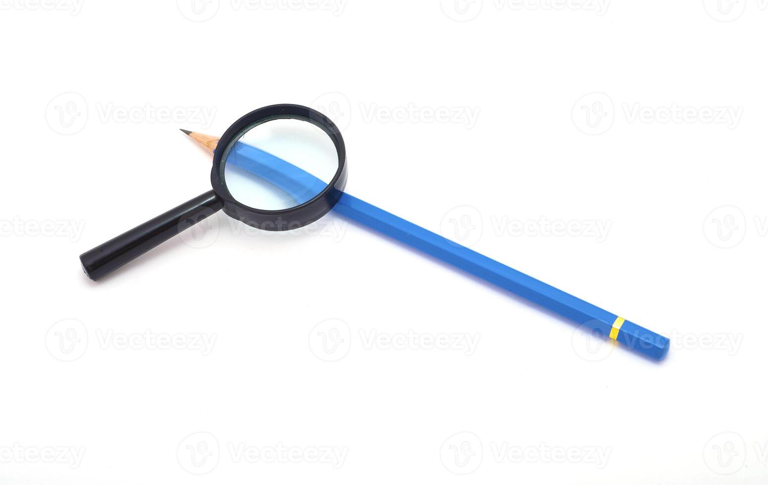 Pencil for the sketches with the magnifier photo