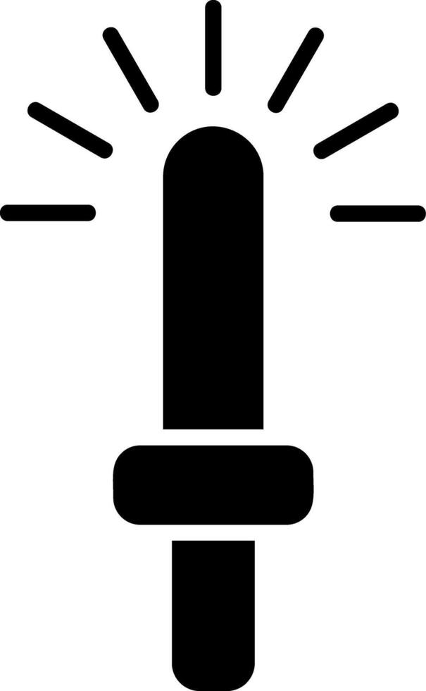 Light Stick Glyph Icon vector