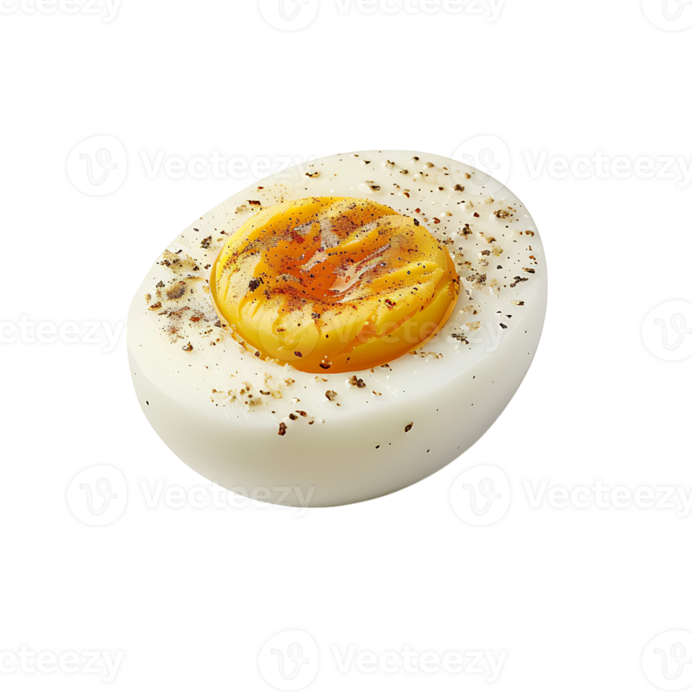 boiled egg on isolated transparent background png