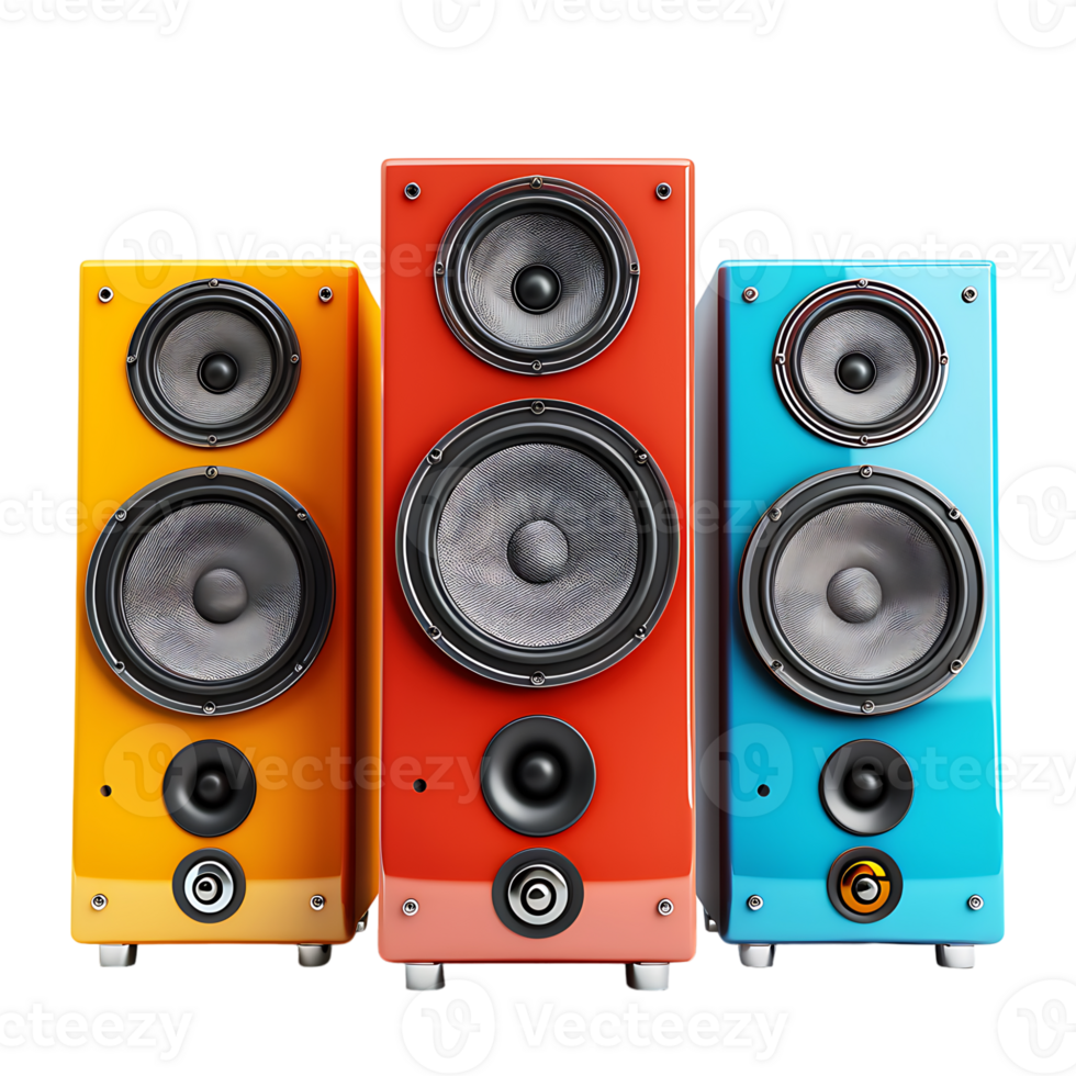 Speakers on isolated transparent background png