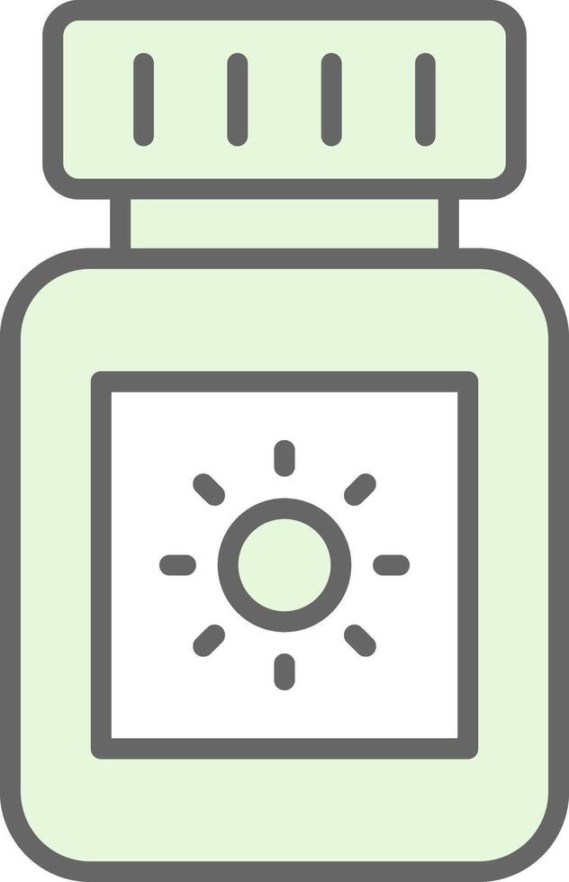 Sun Block Fillay Icon Design vector