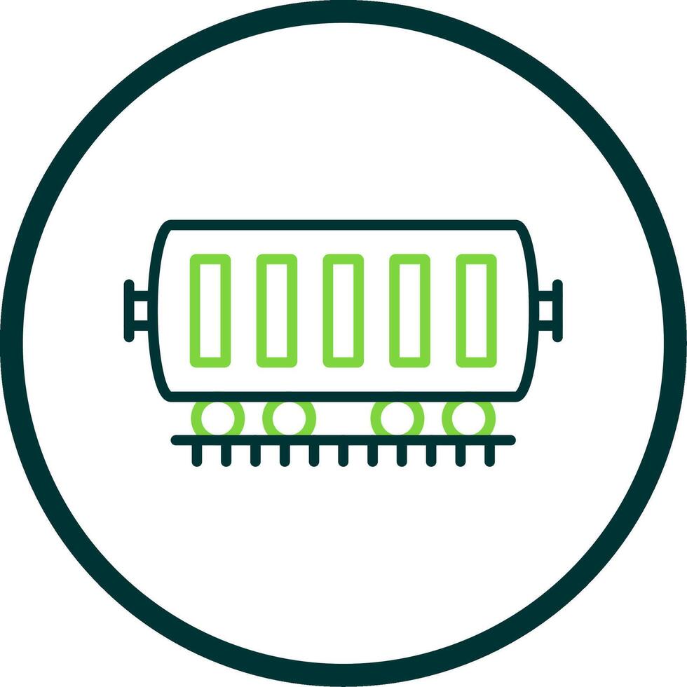 Train Cargo Line Circle Icon Design vector