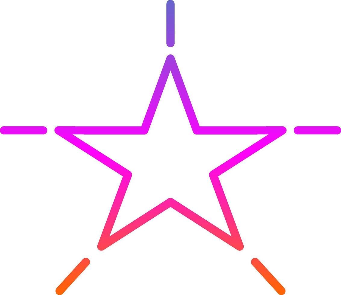Star Line Circle Sticker Icon vector