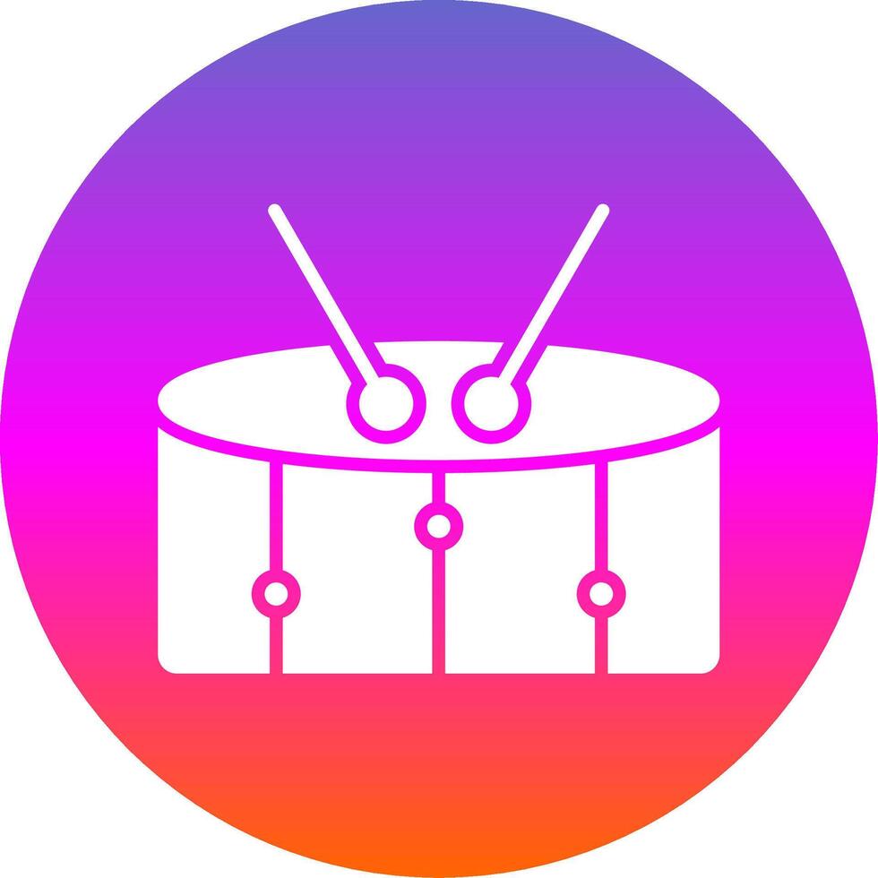 Snare Glyph Gradient Circle Icon Design vector