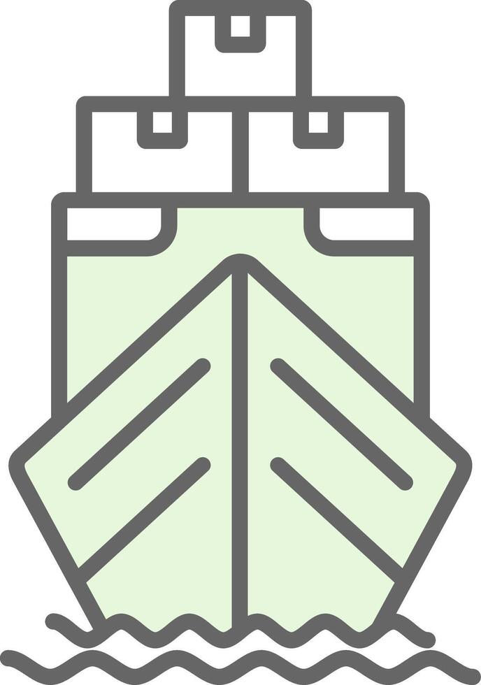 Yacht Fillay Icon Design vector