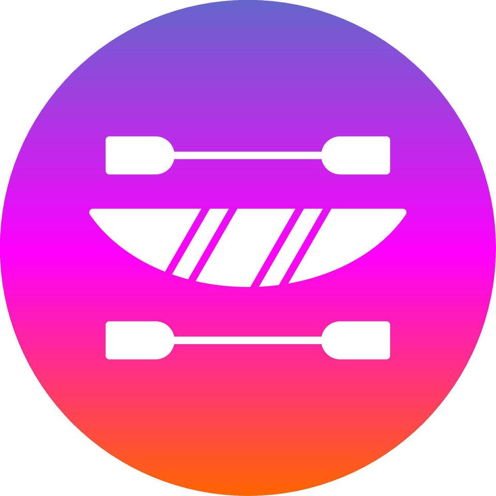 Kayak Glyph Gradient Circle Icon Design vector