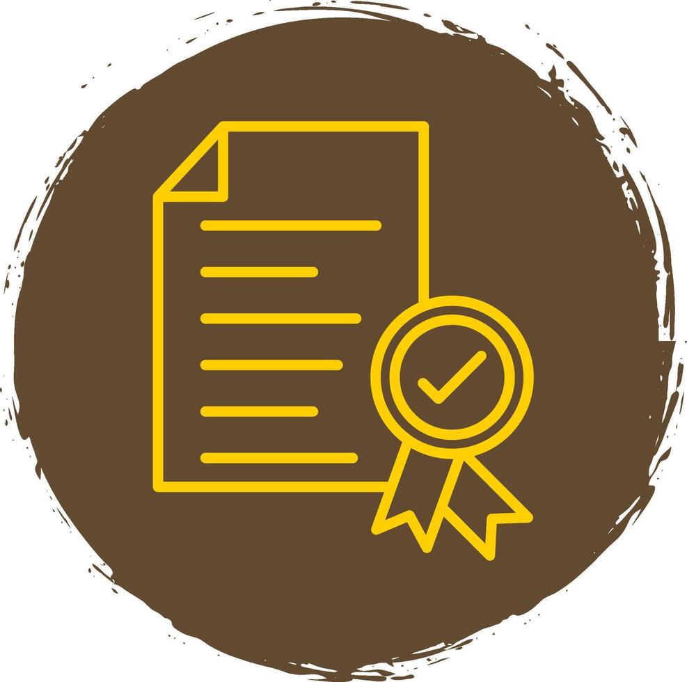 Quality Line Circle Sticker Icon vector