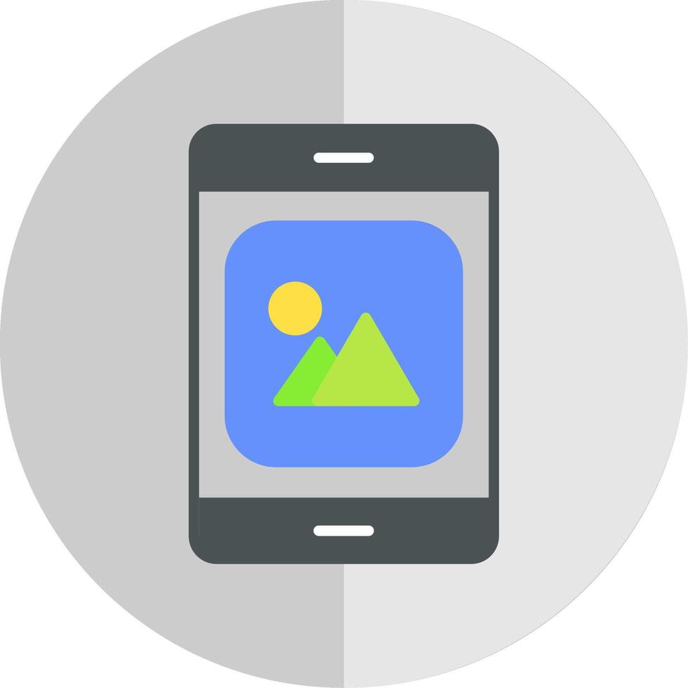 Mobile App Flat Scale Icon Design vector