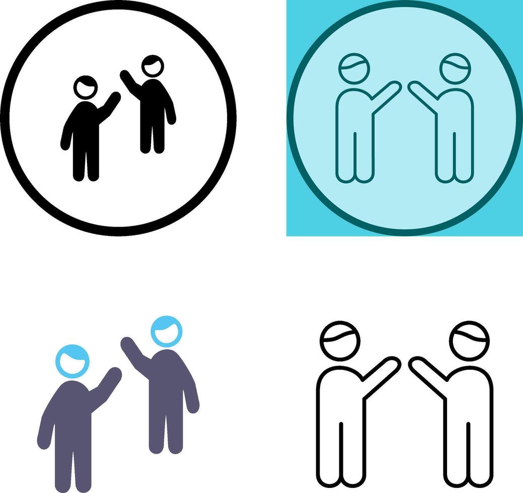 Waing to people Icon vector