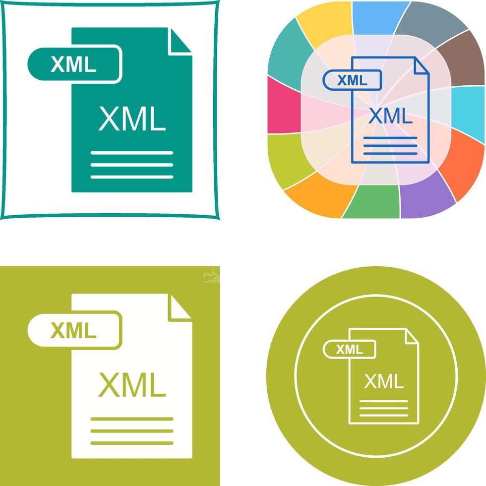 XML Icon Design vector