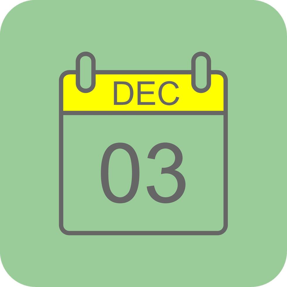 December Glyph Gradient Corner Icon vector