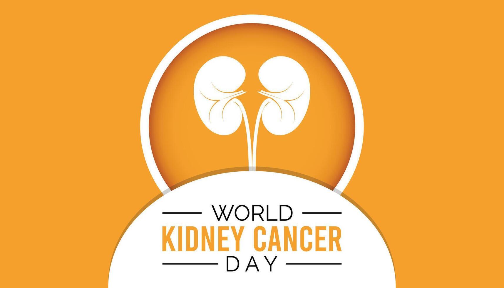 World Kidney Cancer Day observed every year in June. Template for background, banner, card, poster with text inscription. vector