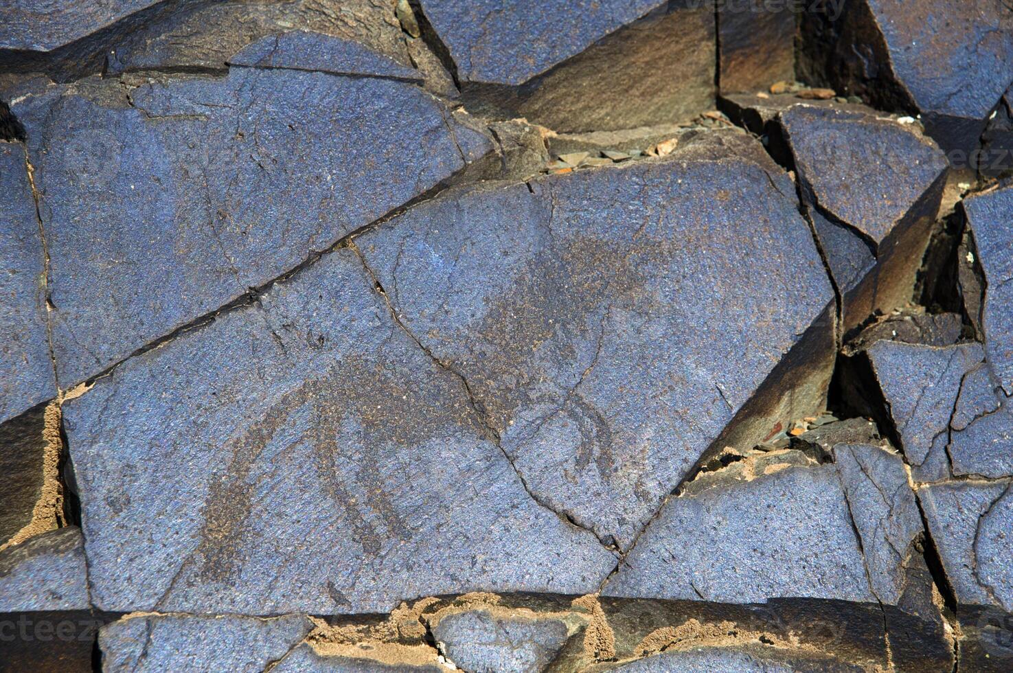 Petroglyphs within the Archaeological Landscape of Tamgaly. Almaty area, Kazakhstan photo