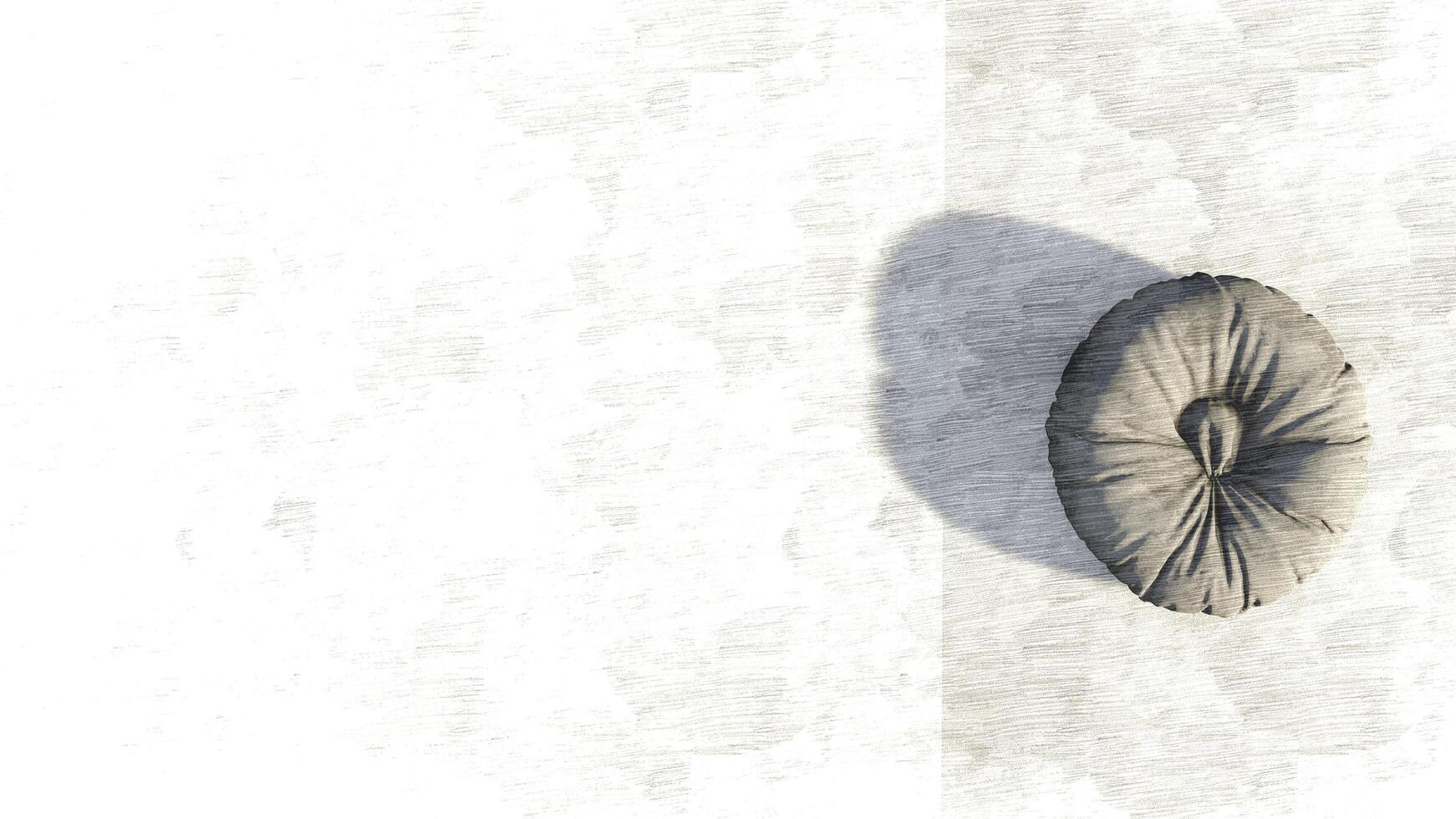 3d rendering round beanbag on sketch photo