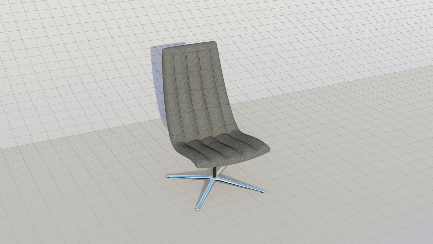3d rendering lounge chair office on blueprint photo