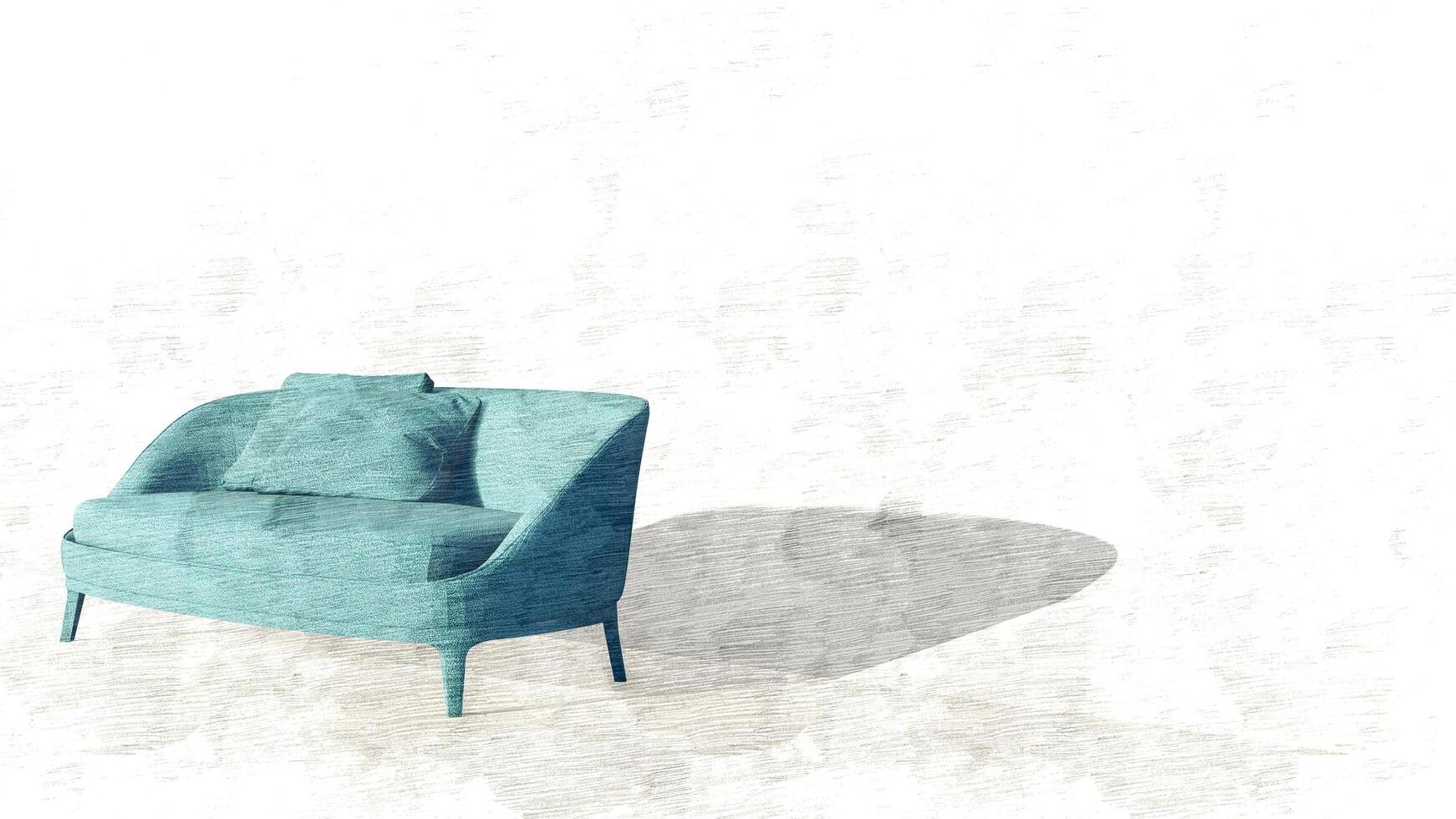 3d rendering modern minimalist sofa photo