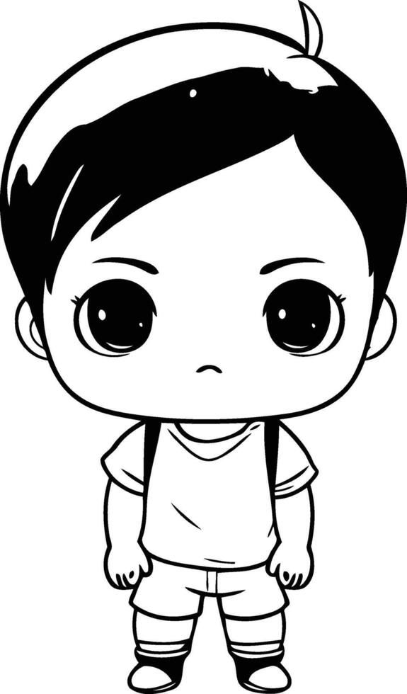 cute little boy cartoon design eps10 graphic vector