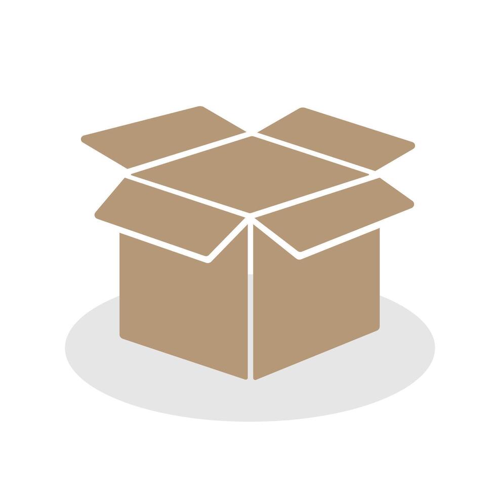 Open box icon isolated illustration. vector