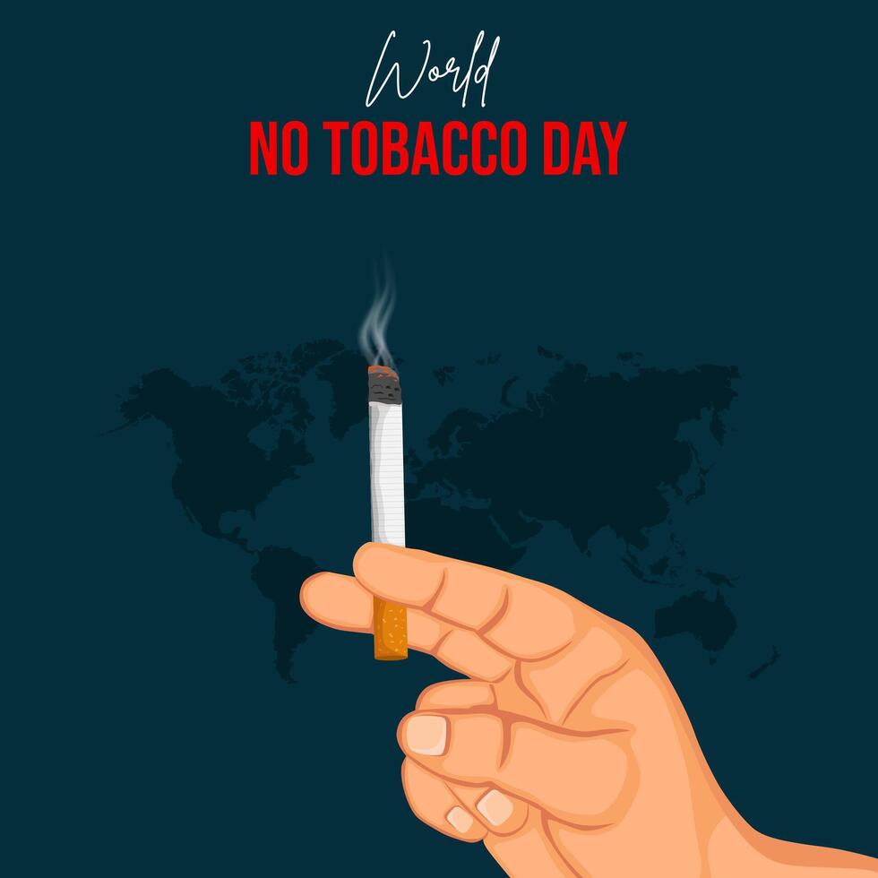 World Tobacco Day, No Smoking Day Social Media Poster Design vector