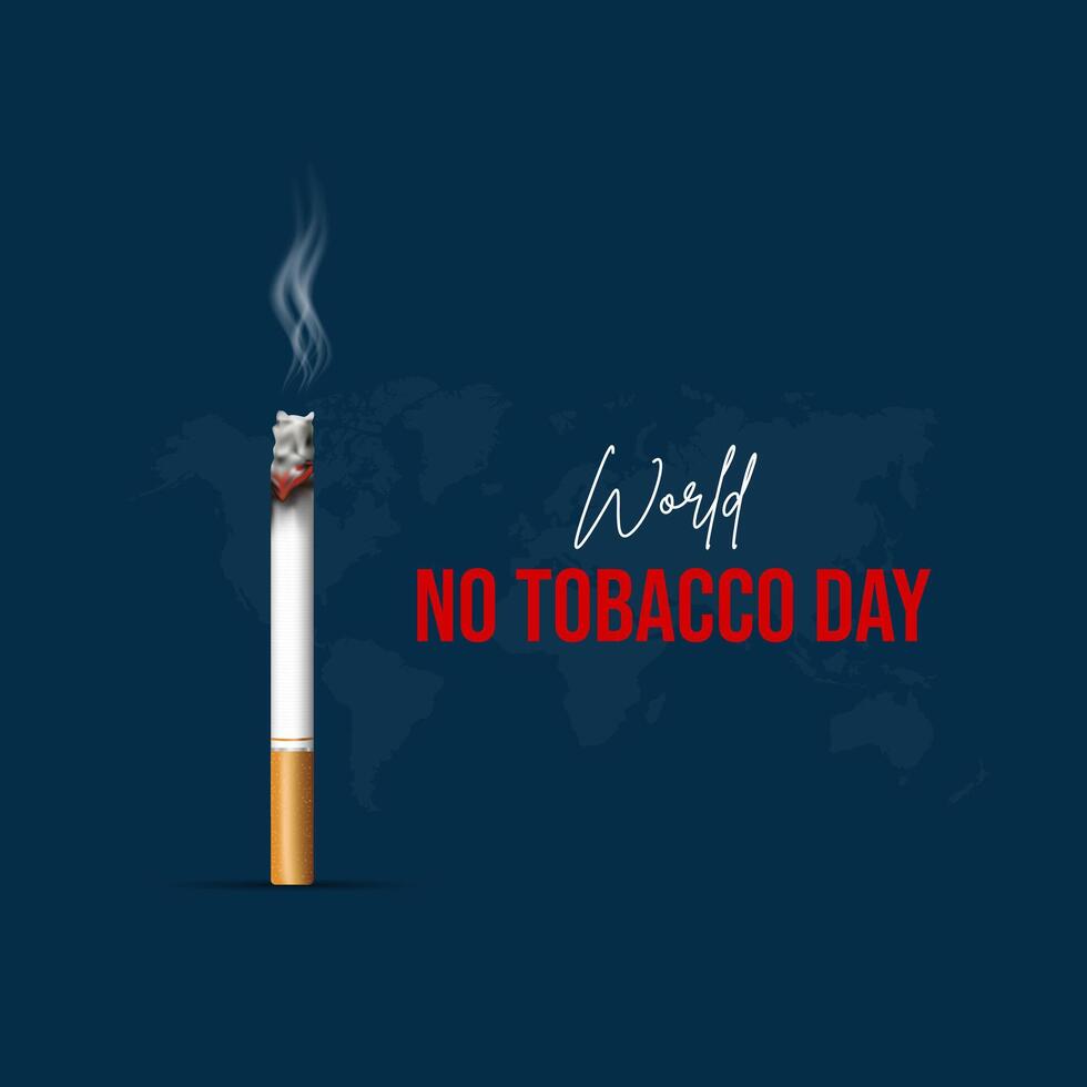World Tobacco Day, No Smoking Day Social Media Poster Design vector