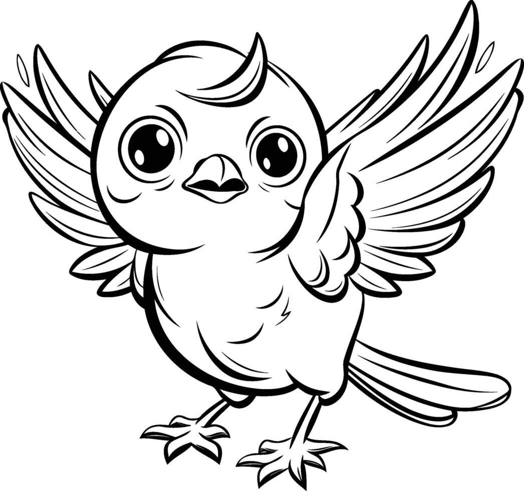 Cartoon Illustration of Cute Bird Animal Character Mascot vector